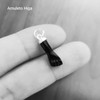 Minoplata Black Synthetic 925 Sterling Silver Fist Pendant - An