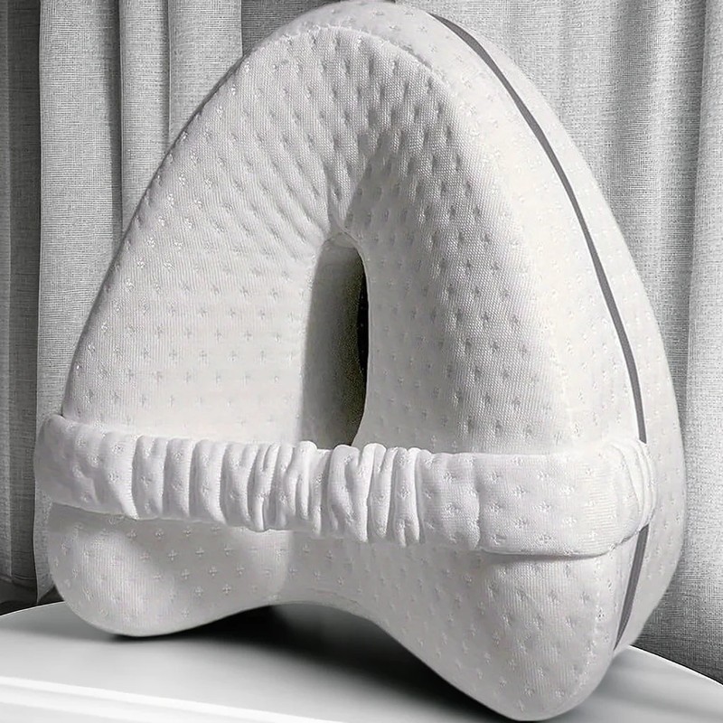 Ergonomic Knee Support Pillow for Side Sleeping – Polyester Leg