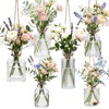 Romooa 6 Pcs Hanging Planters Glass Vases Transparent Glass Terrariums