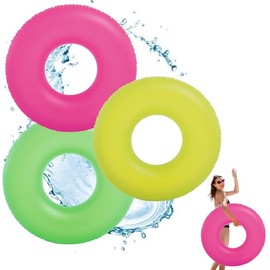 MORAINJAY 1Pcs Swimming Rings for Adults,Transparent Inflatable Pool Floats for Age 12+,91cm/36″ Pool Float Swim Tubes Giant,Summer Swimming Pool Water Beach Toys,Pool Party Decorations,Summer Gift