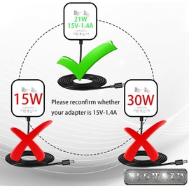 21W Alexa Power Cord Replacement for Echo Show 1st Gen (MW46WB), Wall AC Adapter Charger Cable 6 ft