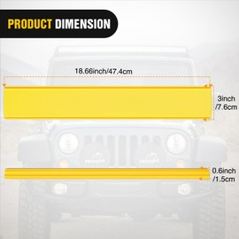 Nilight 20 Inch LED Light Bar Cover Amber Yellow Protective Cover Durable Polycarbonate Lens Waterproof Dustproof Scratch-Proof for Double-Row Lights Off Road Driving Lighting