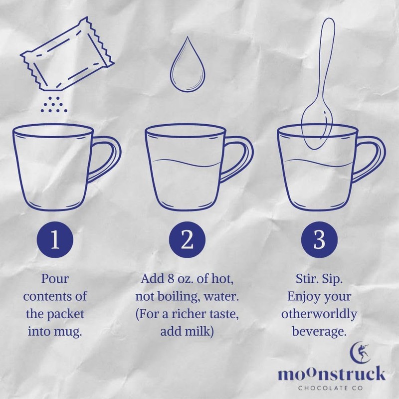 Moonstruck Chocolate Single Serve Horchata Hot Chocolate Packets, 8 Count