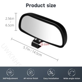 Blind Spot Mirror of Car, 360° Adjustable HD Glass Wide Angle Mirror, Easy to Install, Universal Blind Spot Mirror for Cars, Trucks, SUVs, RVs