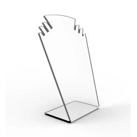 FixtureDisplays Clear Acrylic Plexiglass Necklace Jewelry Stand Countertop Display 11620-8A