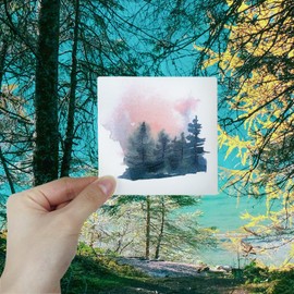 SHIDOW Watercolor Paper Square, Square Watercolor Paper, Blank Watercolor Cards, Watercolor Cardstock Bulk,for Beginners Artist Adults Student Painting Drawing Sketching(50PCS) (10 * 10)