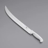 Choice 14" Granton Edge Cimeter Knife with White Handle -