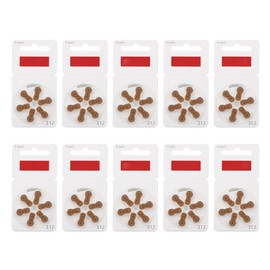 60pcs 312 Sound Aid Button Battery Long Lasting BTE Sound Amplifer Coin Cell Battery for Resound