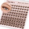 Brown Lash Clusters Natural Eyelash Clusters Soft Wispy Dark Brown