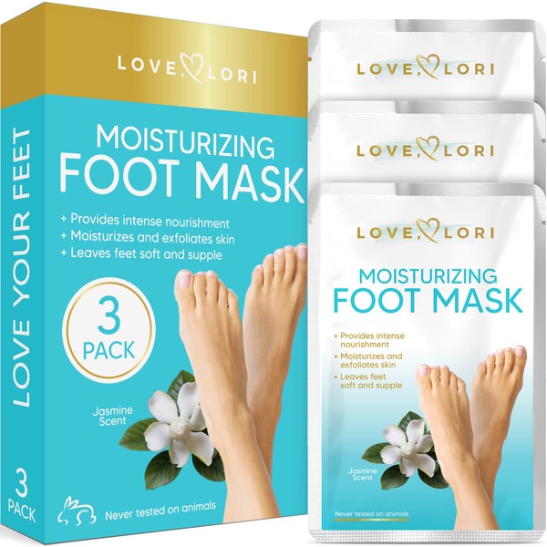 Foot Mask Moisturizing - Foot Mask Socks (3pk) - Foot Masks That Remove Dead Skin - Feet Masks for Dry Cracked Feet - Foot Mask Socks - Hydrating Foot Mask - Foot Moisturizer Socks - Foot Care