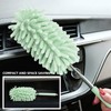 2Pcs Car Interior Duster with Extension Pole Soft Dash Vent