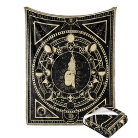 Virgo Zodiac Blanket, Virgo Zodiac Gifts for Women Moon Constellation Throw Blanket Astrology Decor Witchy Virgo Birthday Gifts Gothic Soft Microfiber Blanket 60"X50"