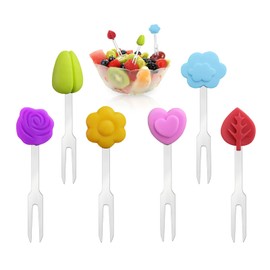 Diyxisk Obstgabeln Kinder, 6 Stücke Obstgabel aus Edelstahl, Wiederverwendbar Obstgabeln, Mini Dessertgabeln, Kann für Obst, Salate, Desserts, Käse Verwendet Werden