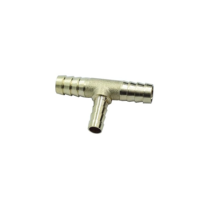 HongBoW Hardware Brass Hose Barbed Reducing Tee Fitting T Barb