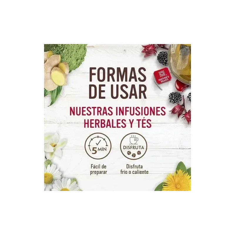 Té Manzanilla Jengibre Nature's Heart 6 Cajas 35 Gr 20