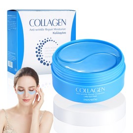 60 Pcs Augenpads, Augenpads Gegen Augenringe, Augenpads Gegen Falten, Augenpads Hyaluron für Anti-Aging, Gegen Augenringe & Schwellungen, Mindern Falten Mit Kühlend Feuchtigkeit