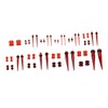 48pcs Ear Stretching Kit Heart Shaped Various Sizes Acrylic Tapers