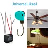 YukiHalu Ceiling Fan Pull Chain Switch 3 Speed 4 Wire,