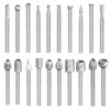 COLYUPO HSS Rotary Cutting Burrs 20Pcs Wood Carving Drill Bits