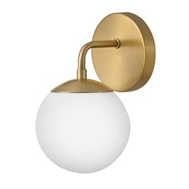 Lark Julep 85000LCB Single Bath Vanity Light - Art Deco Globe, Modern Style - Lacquered Brass
