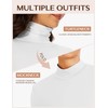Women's 2 Pack Long Sleeve Turtleneck Thermal T-Shirts Mock Neck