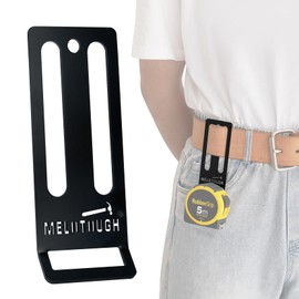 MELOTOUGH Tape Measure Holder, Drill Belt Holder for Tape Measure, Cordless Drill, Impact Driver - Fits Up to 2.7" Belt (Black, 1pcs)