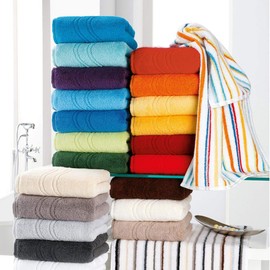 Cashmere Terry Bath Towel 75 x 140 cm Plain Chrome