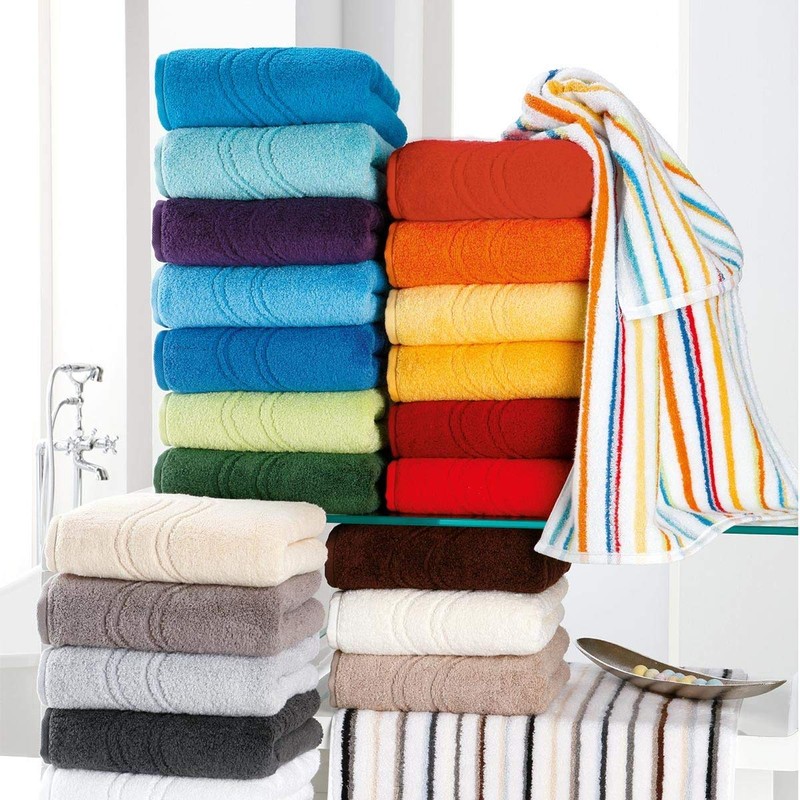 Cashmere Terry Bath Towel 75 x 140 cm Plain Chrome