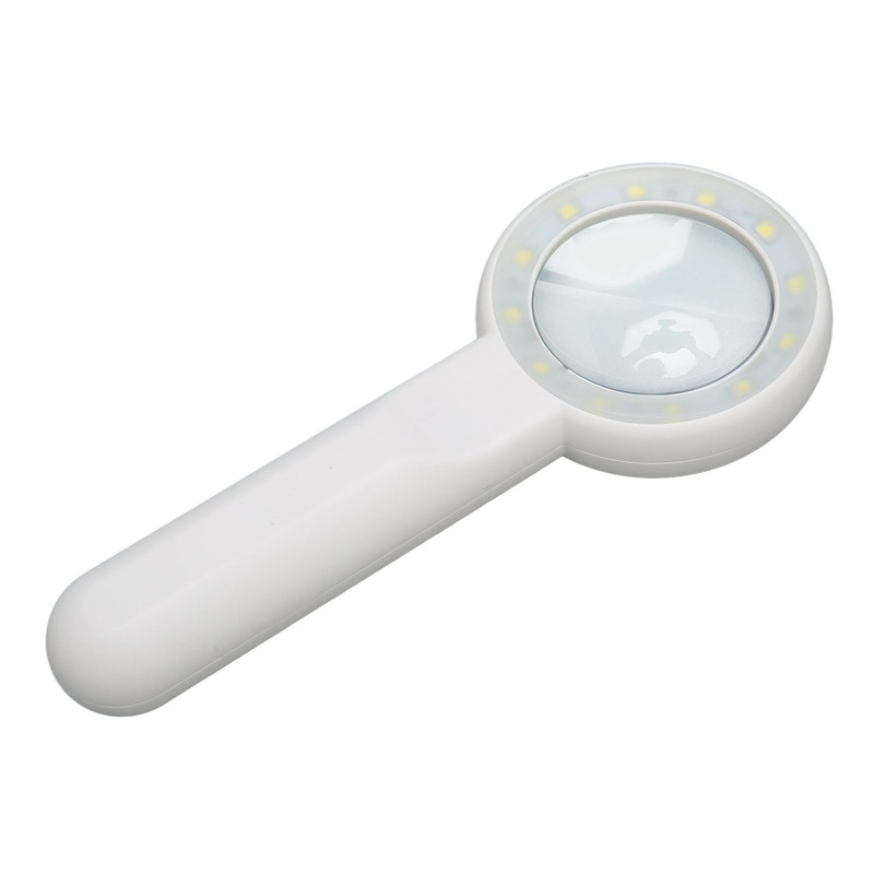 Handheld Magnifying Glass 5x Rechargeable Touch Control LED Light Handheld