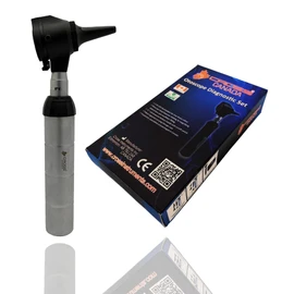 Cross Canada Physician LED Otoscope Diagnostic Set for Detection of Ear Infection or for use as an aid in Ear Cleaning – Professional Otoscope for Physician, Medical Student, Nursing Student, Doctor, Nurse (Chrome)