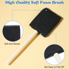 Nogeqi 8PCS Foam Paint Brushes, Wood Handle Sponge Brushes for