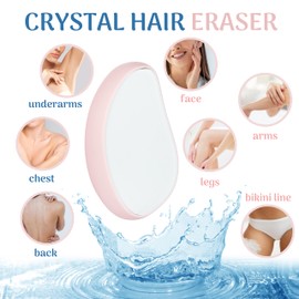 Expressions Crystal Hair Remover - 1pc Crystal Hair Eraser, Razorless Shaver Hair Removal Device | Pain-Free Hair Removal & Exfoliation Tool