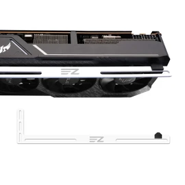 EZDIY-FAB GPU Bracket ,Graphics Card Brace Support,Video Card Holder,GPU Holder for Custom Desktop PC Gaming-3mm Aluminum-White