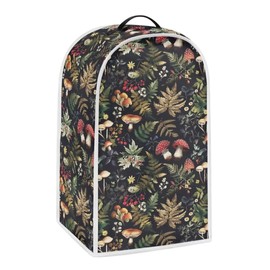 YUVAMAGIMO Mushroom Leaves Blender Dust Cover, Anti Fingerprint Polyester Stand Mixer or Coffee Maker Appliance Protector, Stain Resistant Blender Cover for Kitchen Appliance