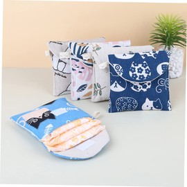Baluue 4sets Hanging Toiletry Bag for Travel Sanitary Napkin Storage Multi-function Small Bag Period for Women Zipper Design 5pcs*4