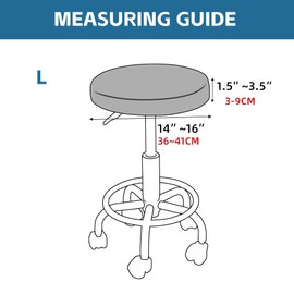 Shukii Stool Covers Round 4 Pack Bar Stool Covers Watedrproof PU Stool Slipcover with Elastic Stool Cushion Round Bar Stool Seat Covers for Bar Round Chair