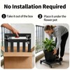 LUBORN Plant Caddy with Wheels, 20'' Heavy Duty Large Metal