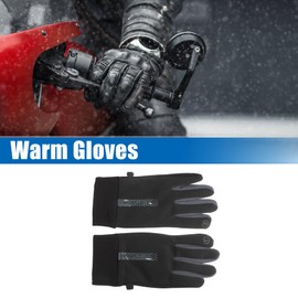X AUTOHAUX 1 Pair Motorcycle Inner Warm Gloves 4 Way Stretch Gloves Black Gray