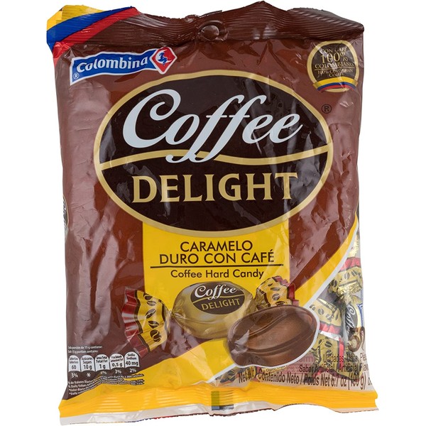 Colombina Coffee Delight 100% Colombian Coffee Hard Candy Pack Of 50 Candies