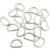 SORTUMOLA 50pcs Metal D Ring Non Welded Loop D-Rings for