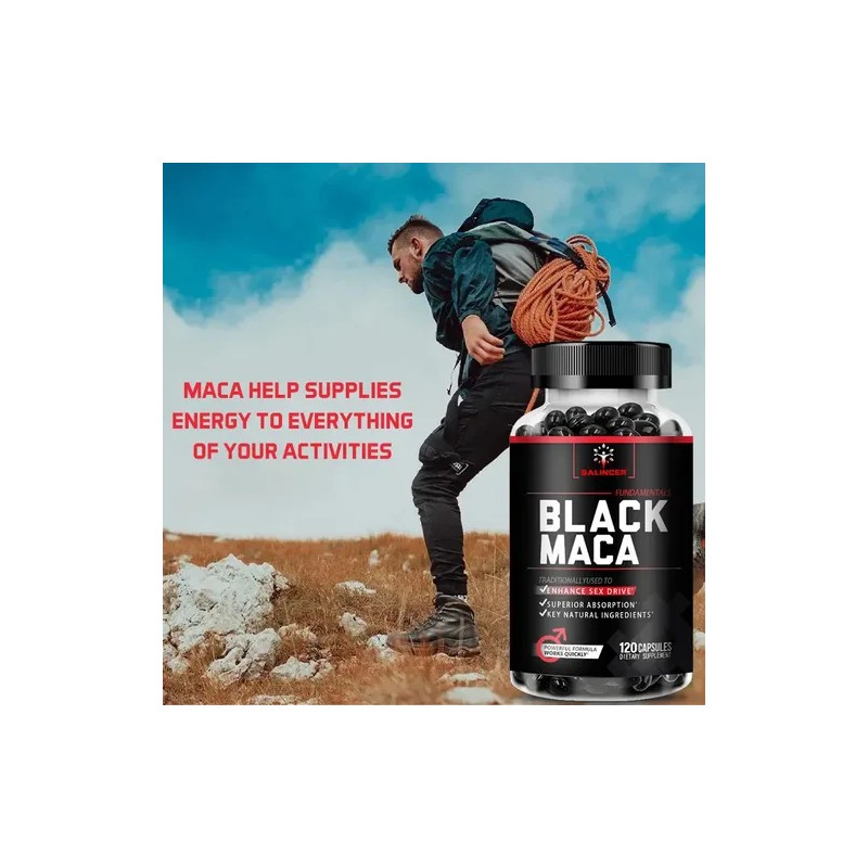 Balincer Maca Negra Orgánica 1200 Mg, 120 Cápsulas Blandas