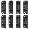 GBGS 8 Pack Black Bed Rail Brackets,4-1/4" x 1" Non-Mortise