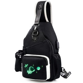 Junlion Sling Bag, Crossbody Shoulder Bag for Mens Women Multipurpose Daypacks Chest Bag Astronaut