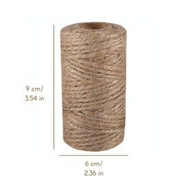 Creative Deco 164 Feet Jute Twine Rope String Natural Brown | 50 m Garden Jute String Roll | 3mm Thickness 3 Ply | Cord for Gardening Arts & Crafts DIY Decoration Gift Wrapping | Thick & Strong