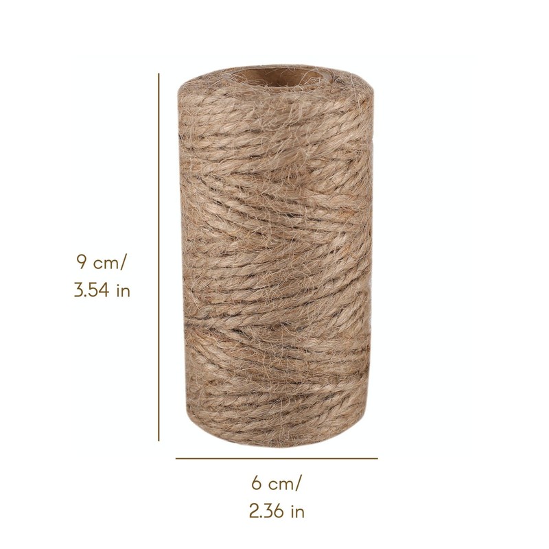 Creative Deco 164 Feet Jute Twine Rope String Natural Brown