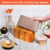 Beasea Pullman Loaf Pan with Lid, 2 Pack 1 lb