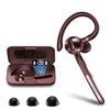 Bluetooth Headset,Bluetooth Earpiece with Noise Canceling Mic, Red