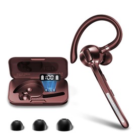 Bluetooth Headset,Bluetooth Earpiece with Noise Canceling Mic, Red