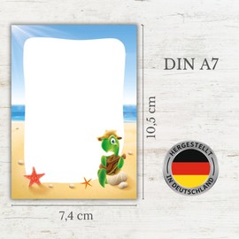 JuNa-Experten 10 Mini Notepads Turtle Party Bag Guest Gift for Birthday Children's Birthday Wedding Christening Girls Boys Boys (10 Notepads)