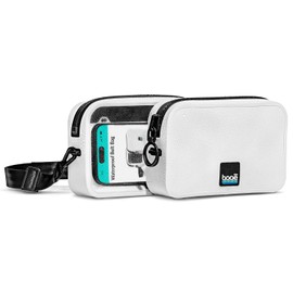 Booe - Riñonera impermeable 100% impermeable para mujeres y hombres, sumergible IP67, bolsa seca flotante para teléfono, bolsa cruzada y cintura - playa, natación, viajes, Blanco (Sail White), 7.87" W